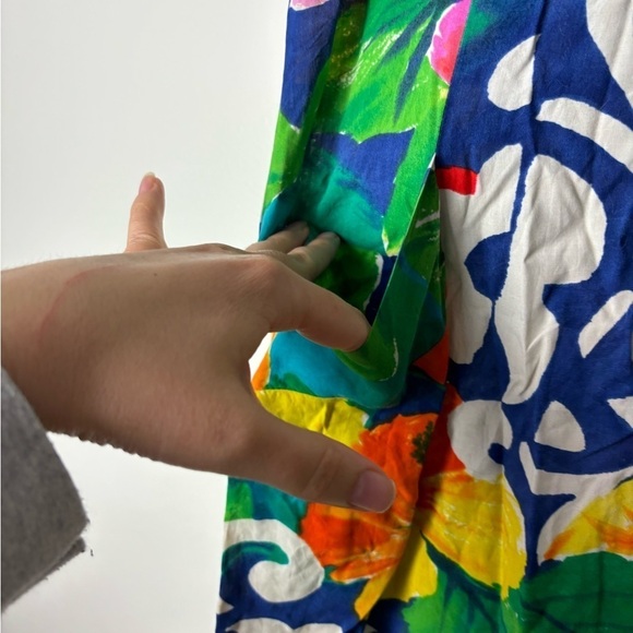 JAMS WORLD •Women’s Colorful Hawaiian Island Floral Tropical Hibiscus Dress Sz 7 - Picture 5 of 7
